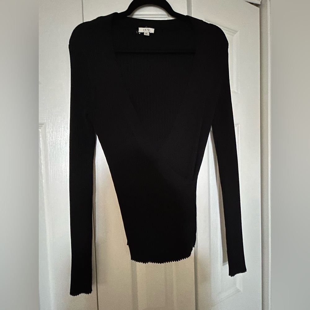 Cache Black Long Sleeve Top